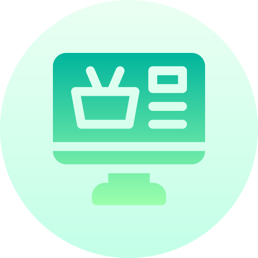 Online shop Basic Gradient Circular icon