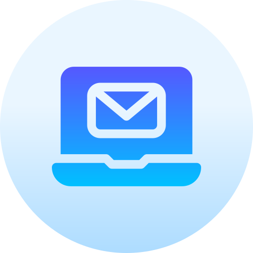 e-mail Basic Gradient Circular icoon