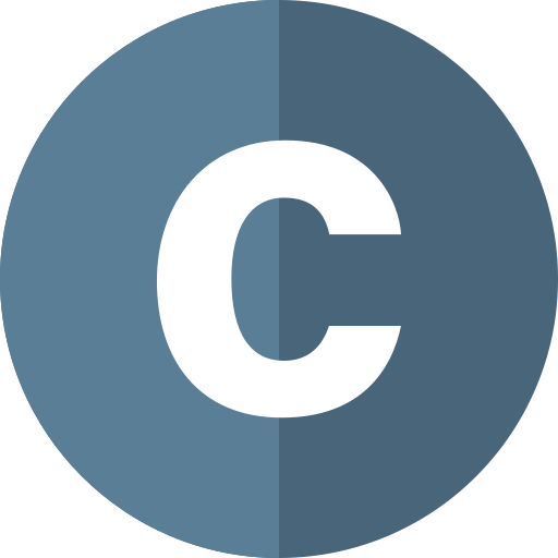 buchstabe c. Generic color fill icon