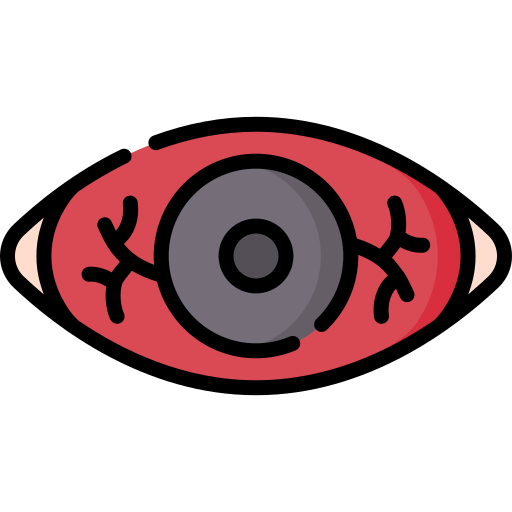 빨간 눈 Special Lineal color icon