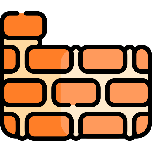 mur de briques Kawaii Lineal color Icône