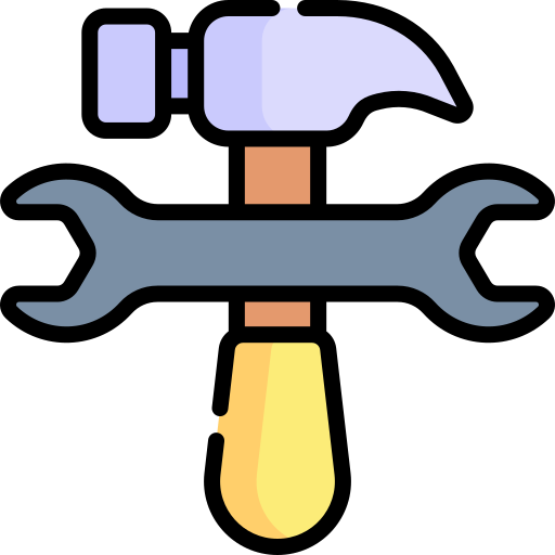hammer Kawaii Lineal color icon