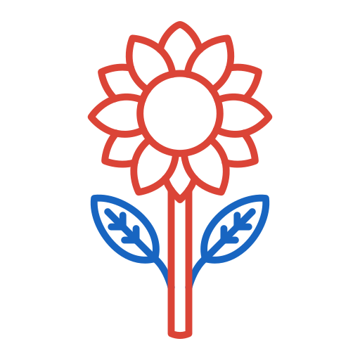 zonne bloem Generic color outline icoon