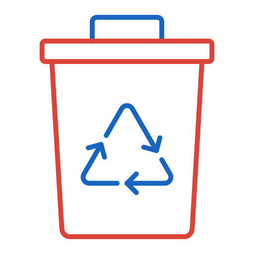 papelera de reciclaje Generic color outline icono
