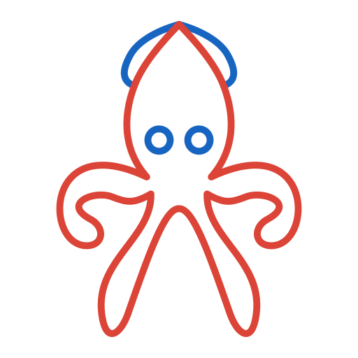 Squid Generic color outline icon