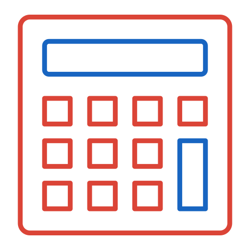 calculadora Generic color outline icono