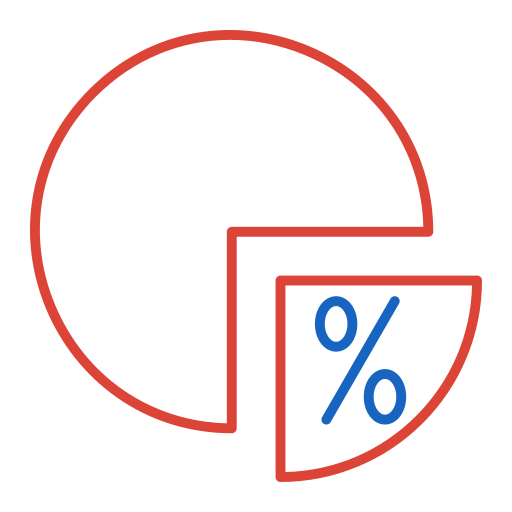 percentagem Generic color outline Ícone