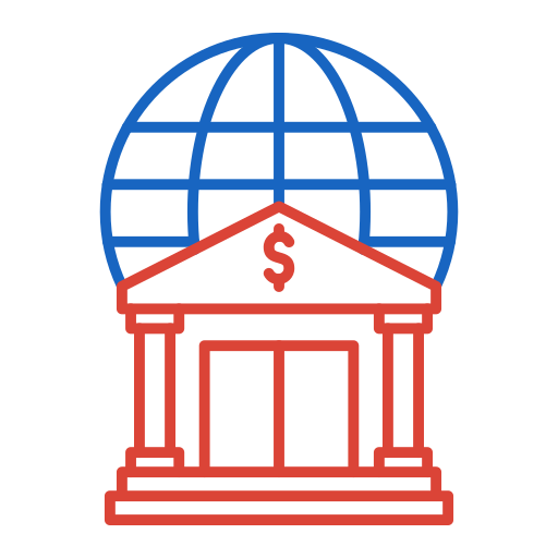 wereldwijd bankieren Generic color outline icoon