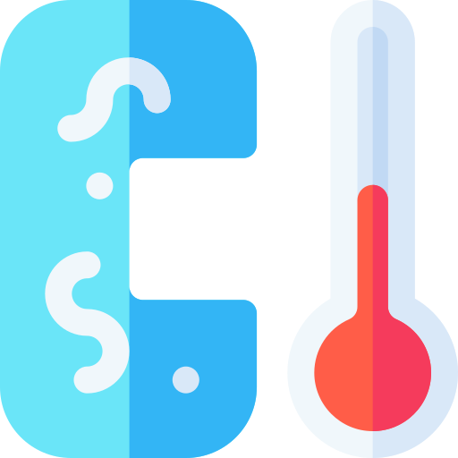 temperatuur Basic Rounded Flat icoon