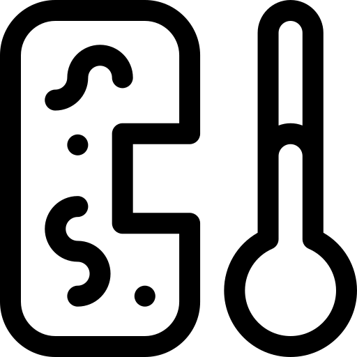 température Basic Rounded Lineal Icône