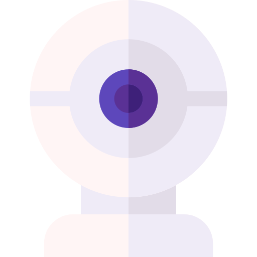 cámara web Basic Straight Flat icono