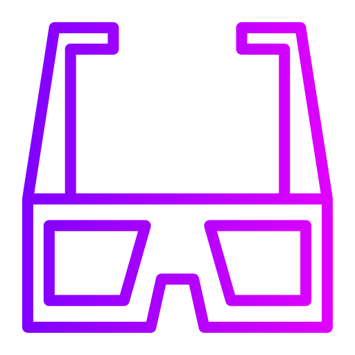3d bril Generic gradient outline icoon