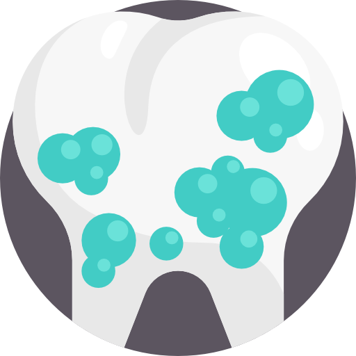 歯のクリーニング Detailed Flat Circular Flat icon