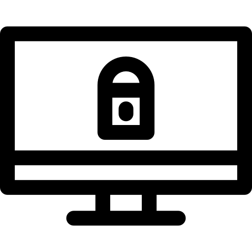 monitor Basic Rounded Lineal ikona