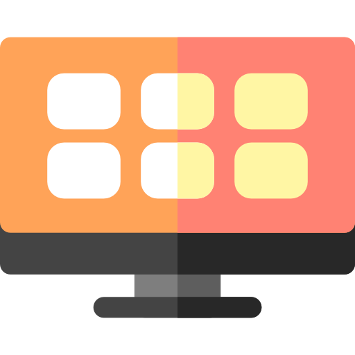 smart tv Basic Rounded Flat icona