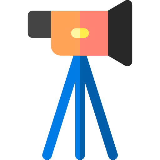 videocamera Basic Rounded Flat icona