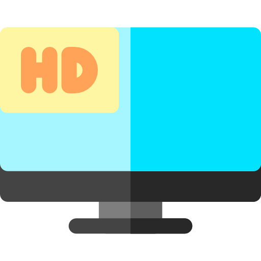 Television Basic Rounded Flat icon