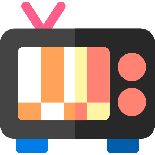 televisión Basic Rounded Flat icono