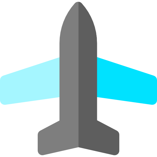 avión Basic Rounded Flat icono