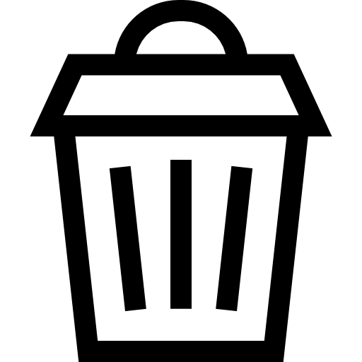 basura Basic Rounded Lineal icono