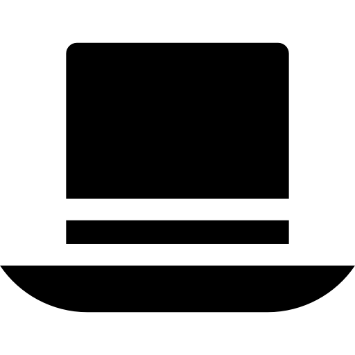 haut-de-forme Basic Rounded Filled Icône