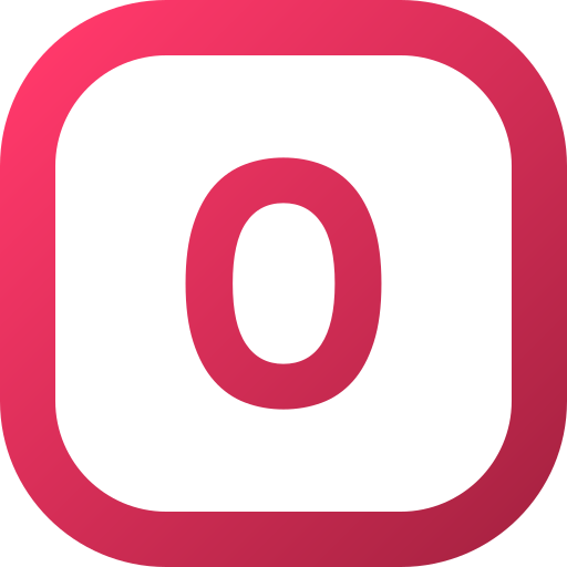 número cero Generic gradient fill icono