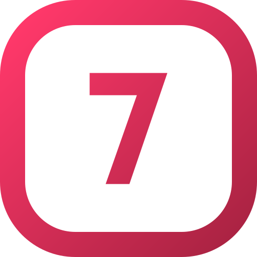 번호 7 Generic gradient fill icon