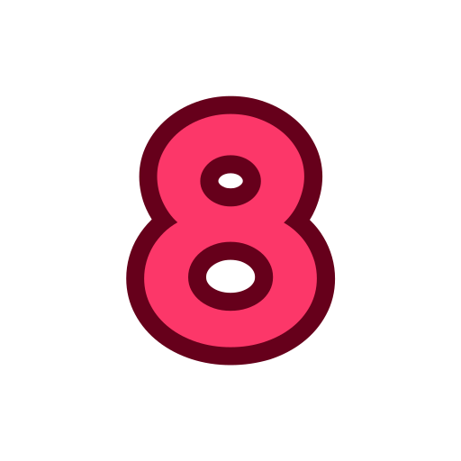 numero 8 Generic color lineal-color icona