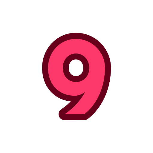 번호 9 Generic color lineal-color icon