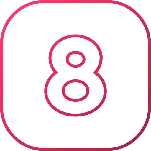 numero 8 Generic gradient outline icona