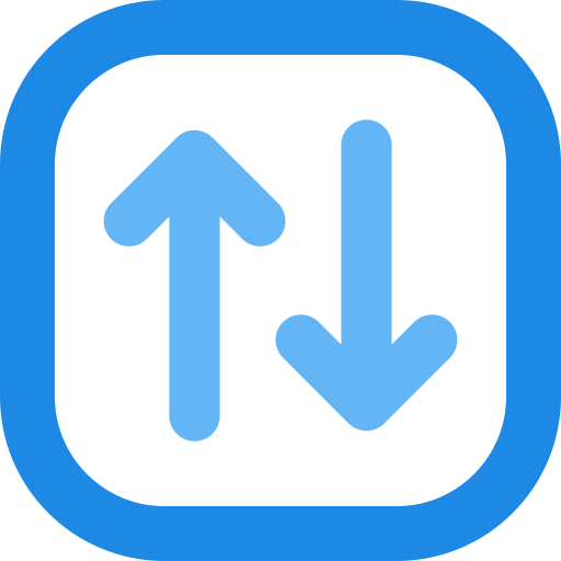 Up and Down Arrow Generic color fill icon