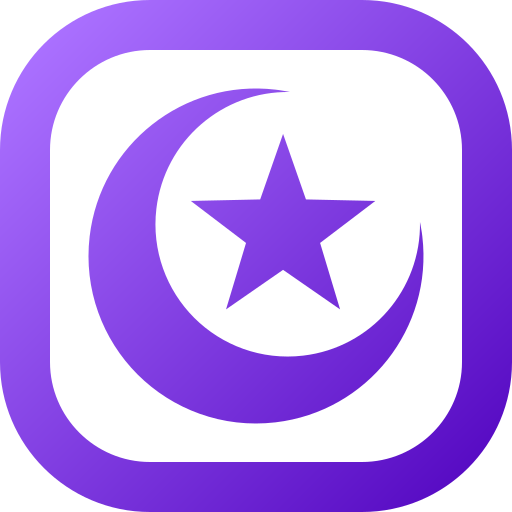Moon and stars Generic gradient fill icon