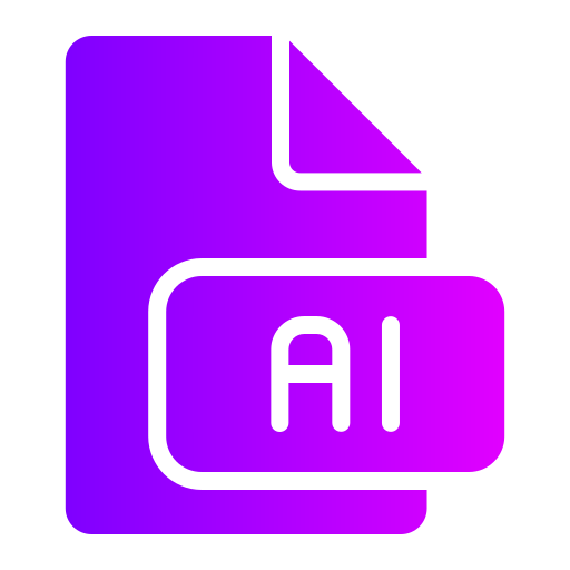 AI File Generic gradient fill icon