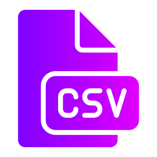 csv Generic gradient fill icon