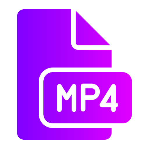 mp4 Generic gradient fill icon