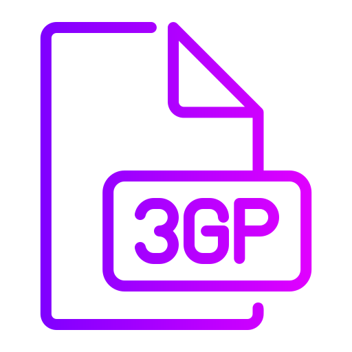 3gp Generic gradient outline icona