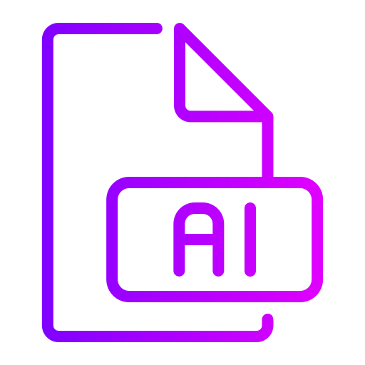 aiファイル Generic gradient outline icon