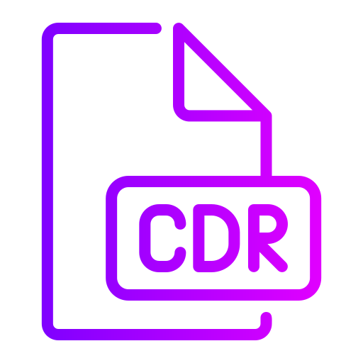 Cdr Generic gradient outline icon