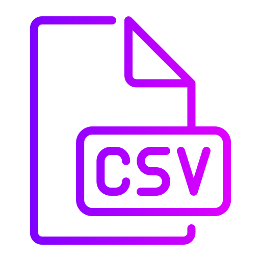 csv Generic gradient outline icon