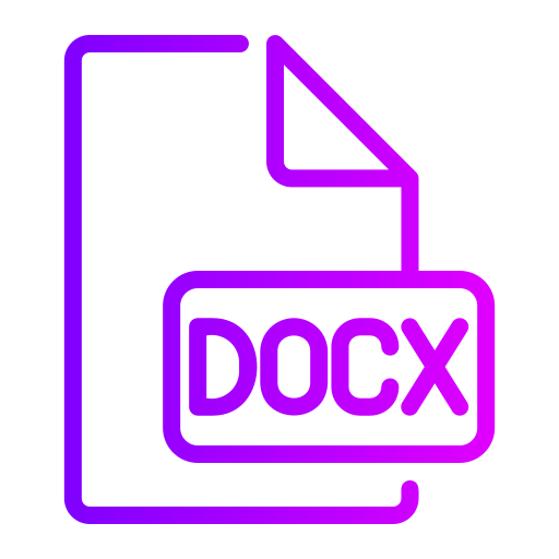 docx Generic gradient outline icon
