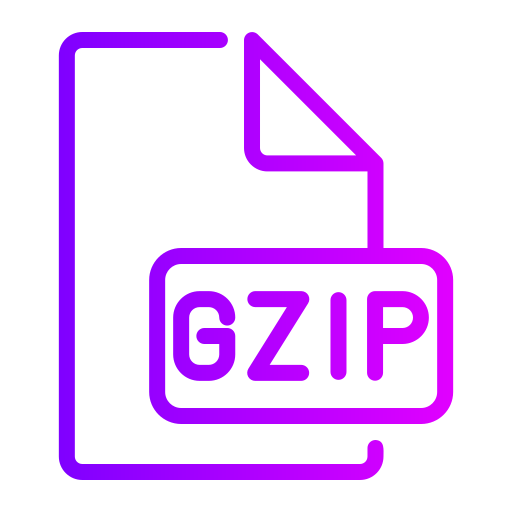 gzip Generic gradient outline icon