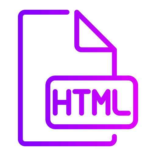 html Generic gradient outline icon