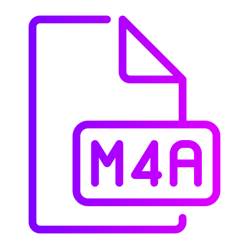 m4a Generic gradient outline Ícone