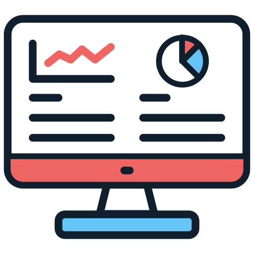 Statistics Vectors Tank Two colors icon