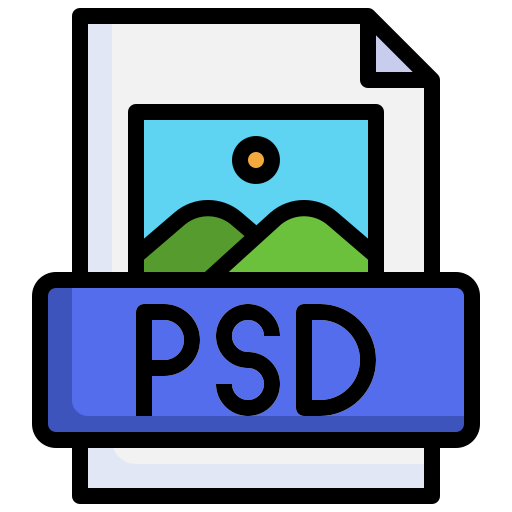 PSD File Generic color outline icon