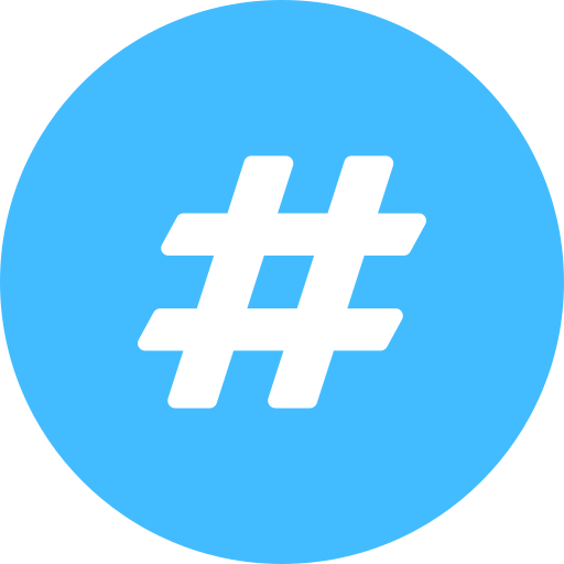 hashtag Generic color fill icono