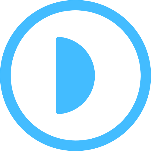 Half circle Generic color fill icon