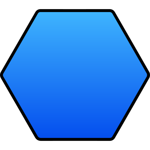 hexagone Generic gradient lineal-color Icône