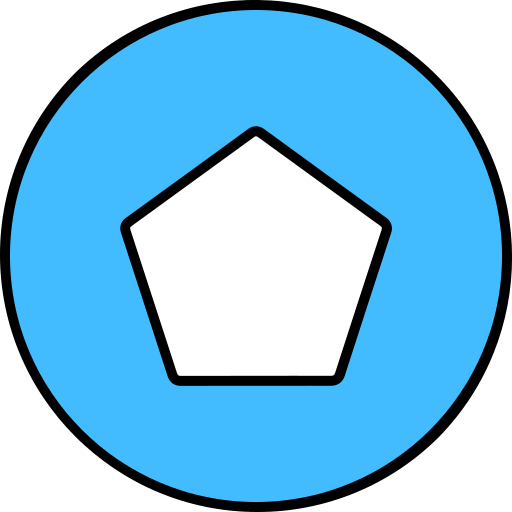 五角形 Generic color lineal-color icon