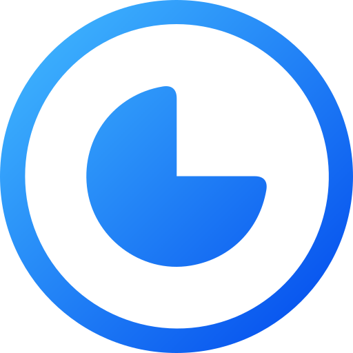 gráfico circular Generic gradient fill icono